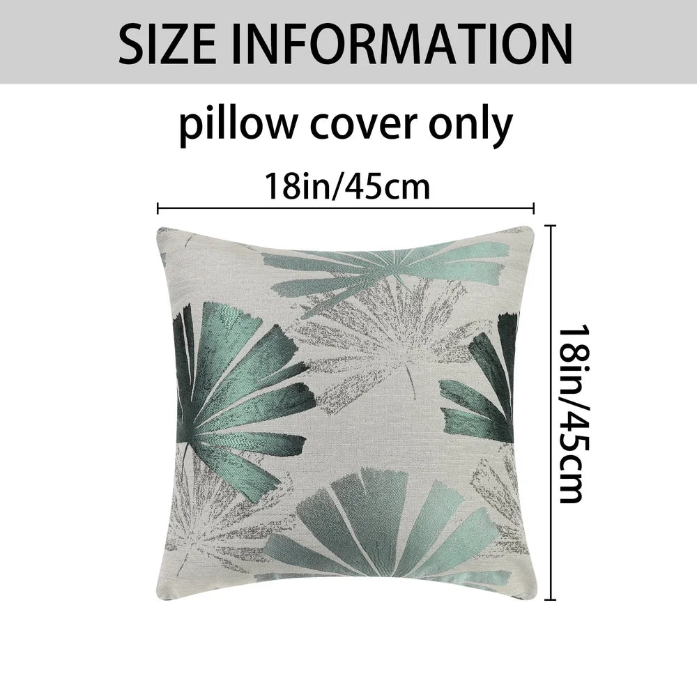 DUTRIEUX Leaf Print Throw Pillow Covers Decorative Cushions