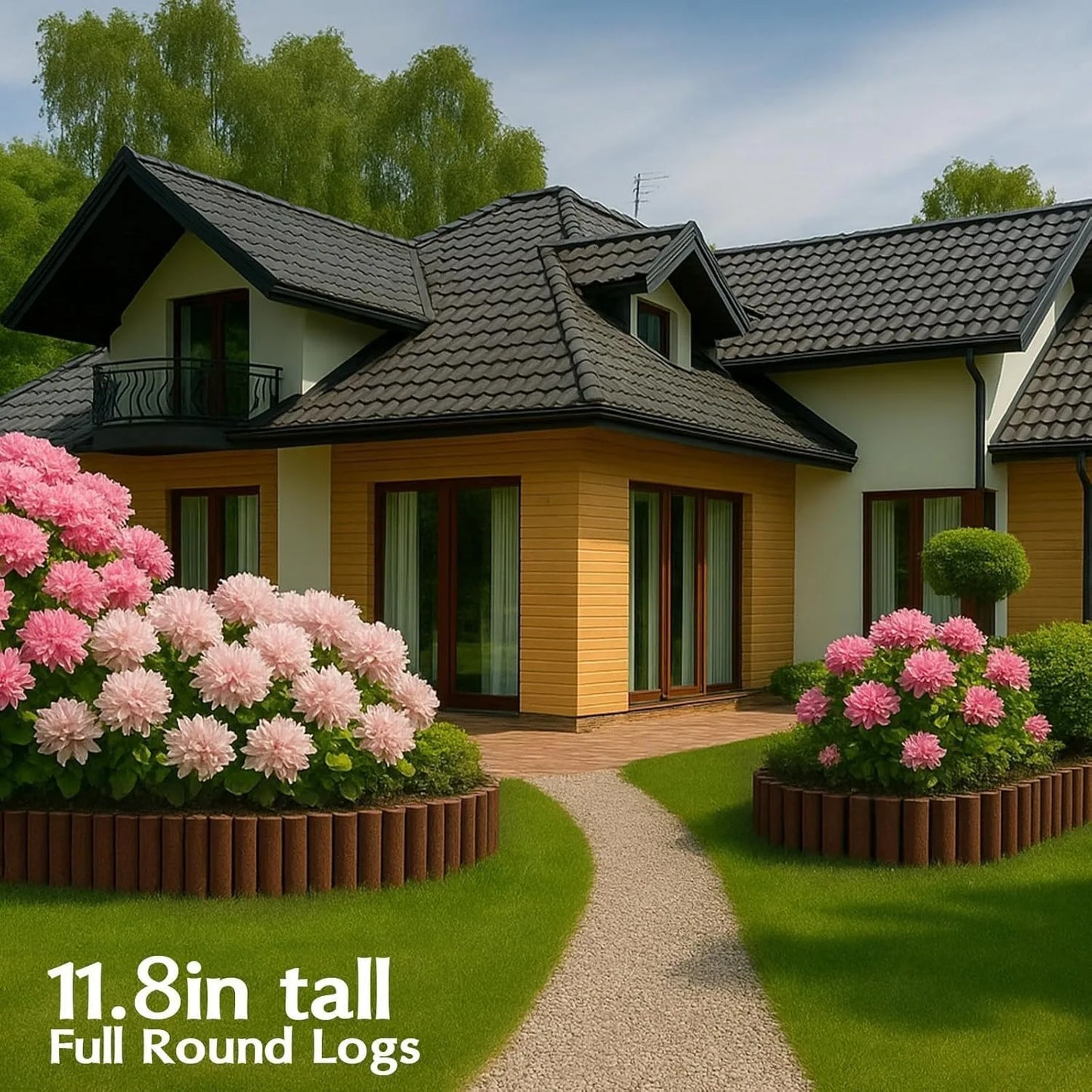 ZUIJI Garden Edging Flat Panel Fence Border for Flower Beds