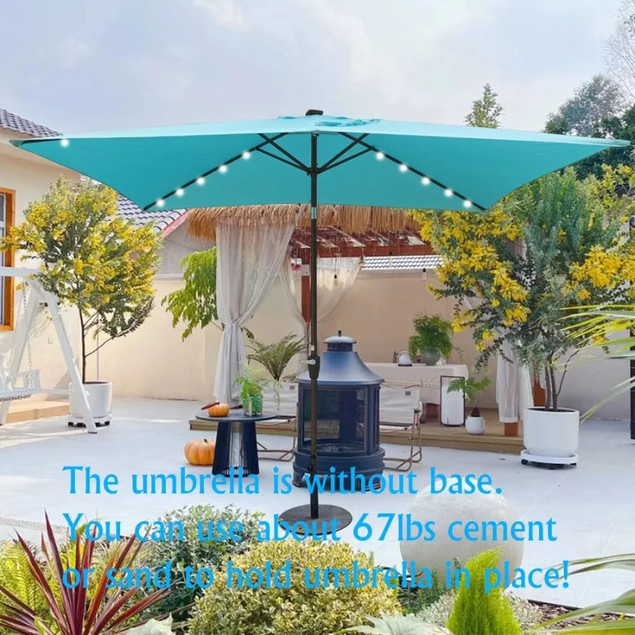 Hign-Concerned Patio Solar LED Market Umbrella Lighting – Good Vibes Home Goods