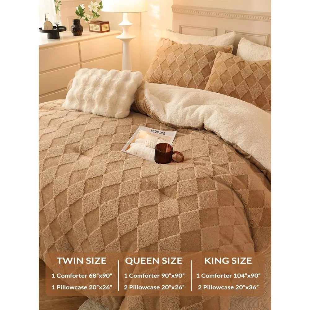 Fleece Comforter Set Bedding For Winter Warmth And Plush Comfort