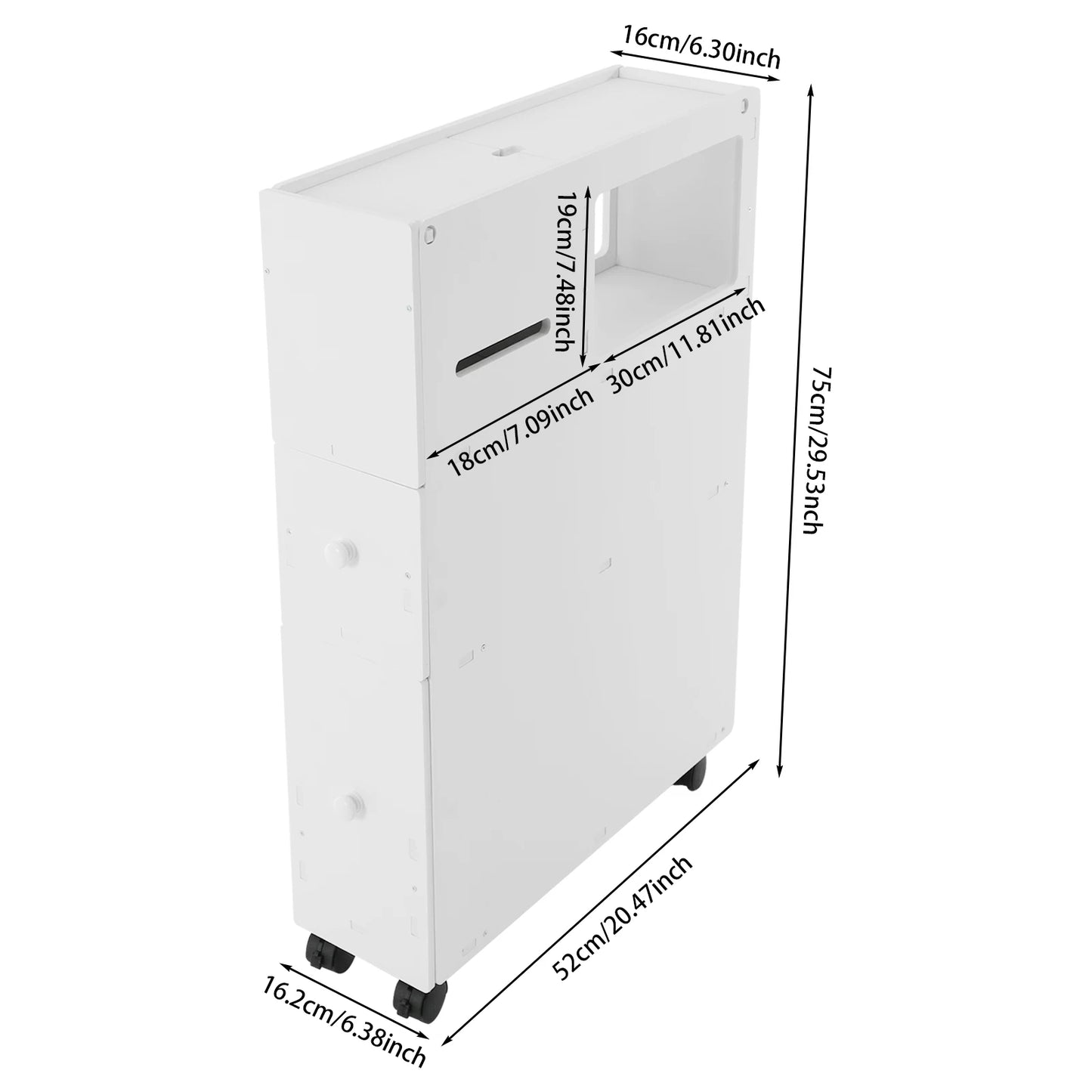 Hign-concerned Bathroom Floor Cabinet With Drawers Durable