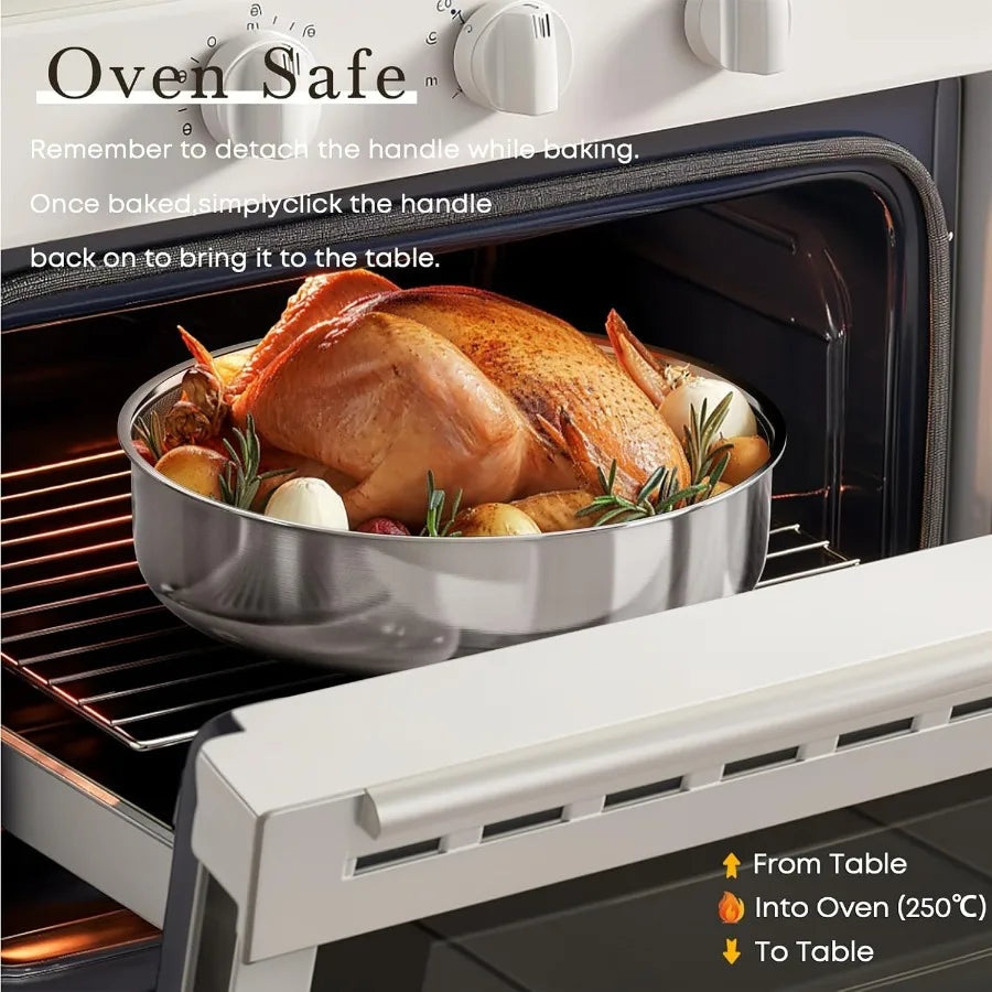 High-Concerned Detachable Nonstick Cookware Set Induction Compatible