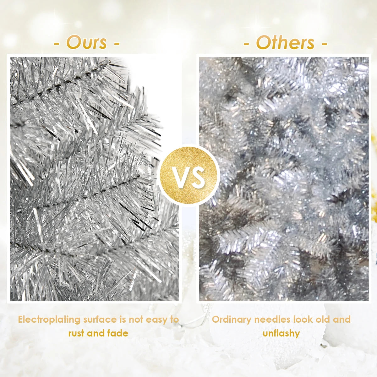 Multigote Slim Pencil Christmas Tree Unlit With Metal Stand