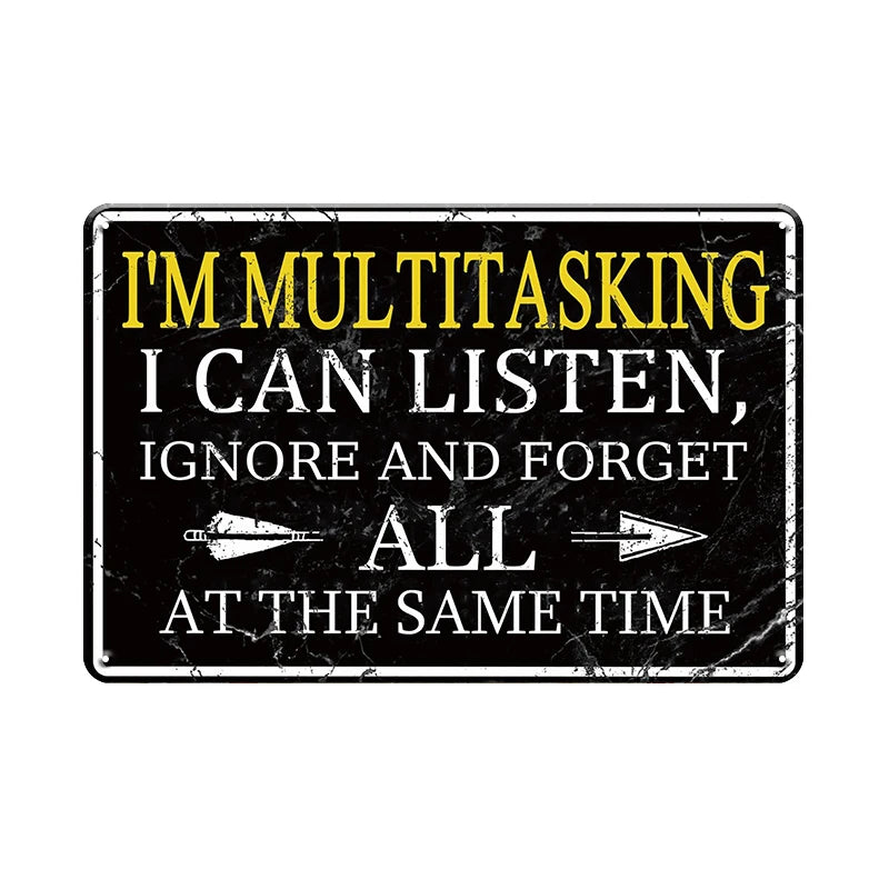 High Concerned Chemical Funny Quotes Metal Tin Signs Set