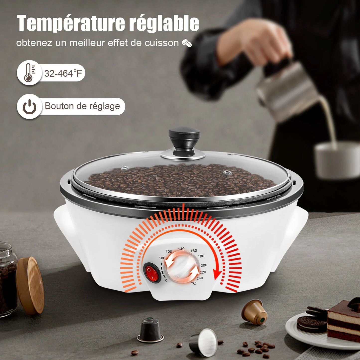 Sweetmile 800W Coffee Roaster 110V For Home Use Kitchen