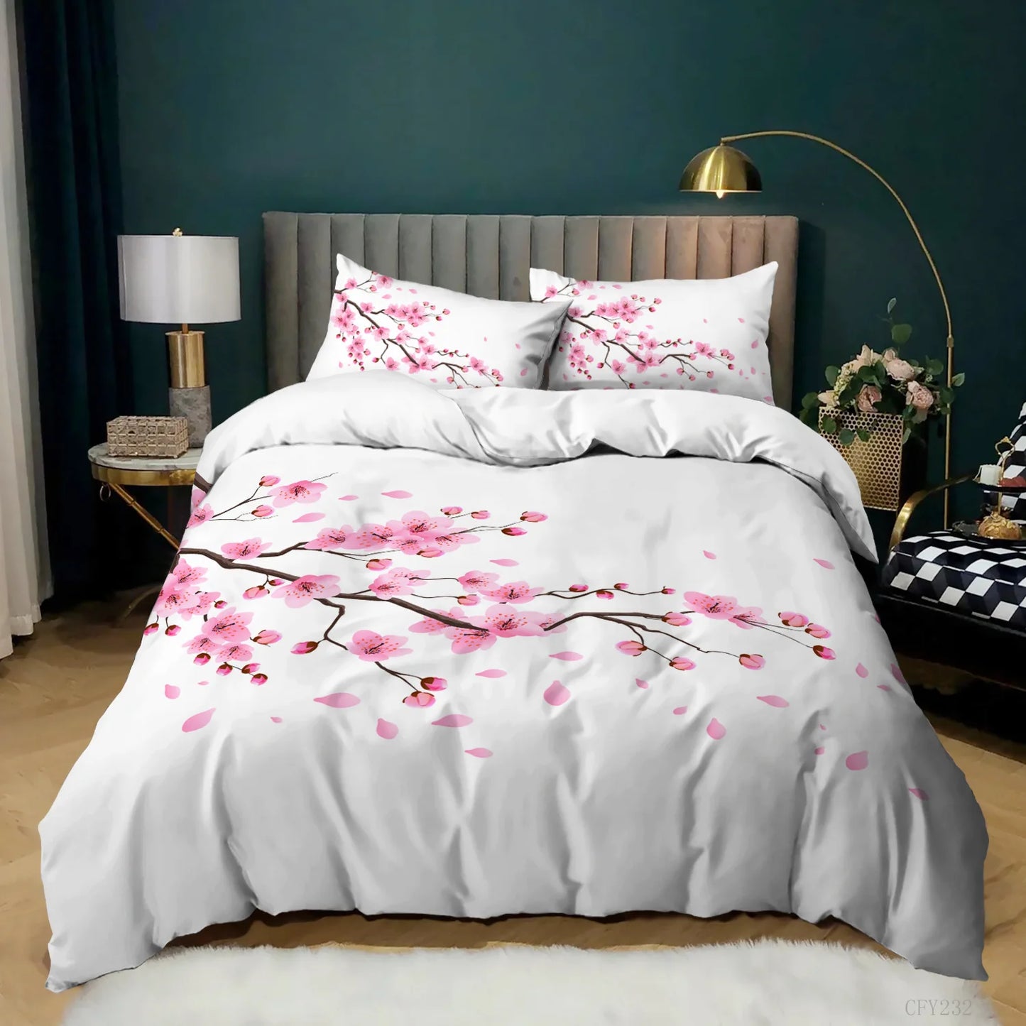 Jiangsu Plum Blossom Bedding Set Japanese Ink Duvet Cover