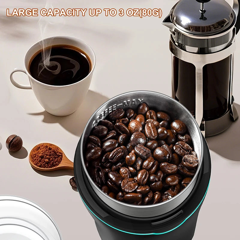 KIRAINAFLY 300W Professional Coffee Grinder With Removable Cup