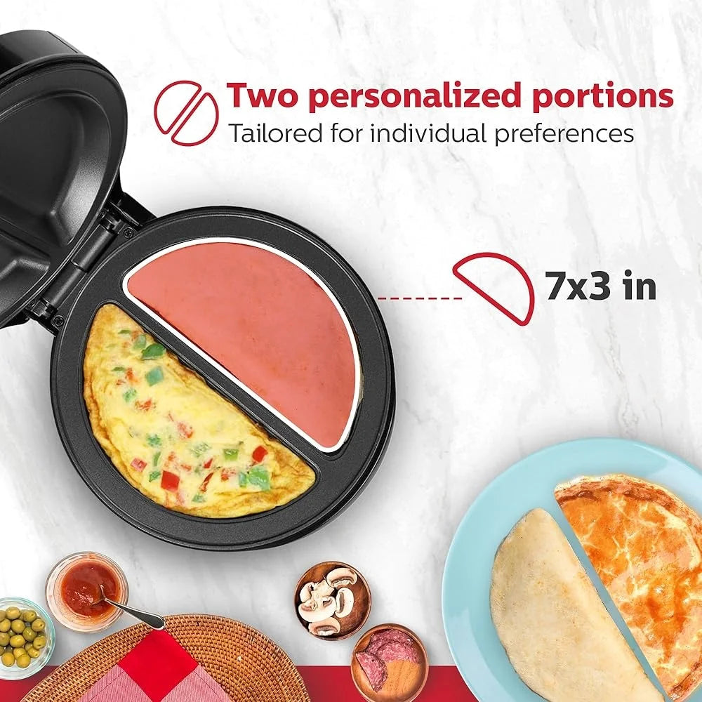 XMSJ Stainless Steel Nonstick Omelet Maker For Two Omelets