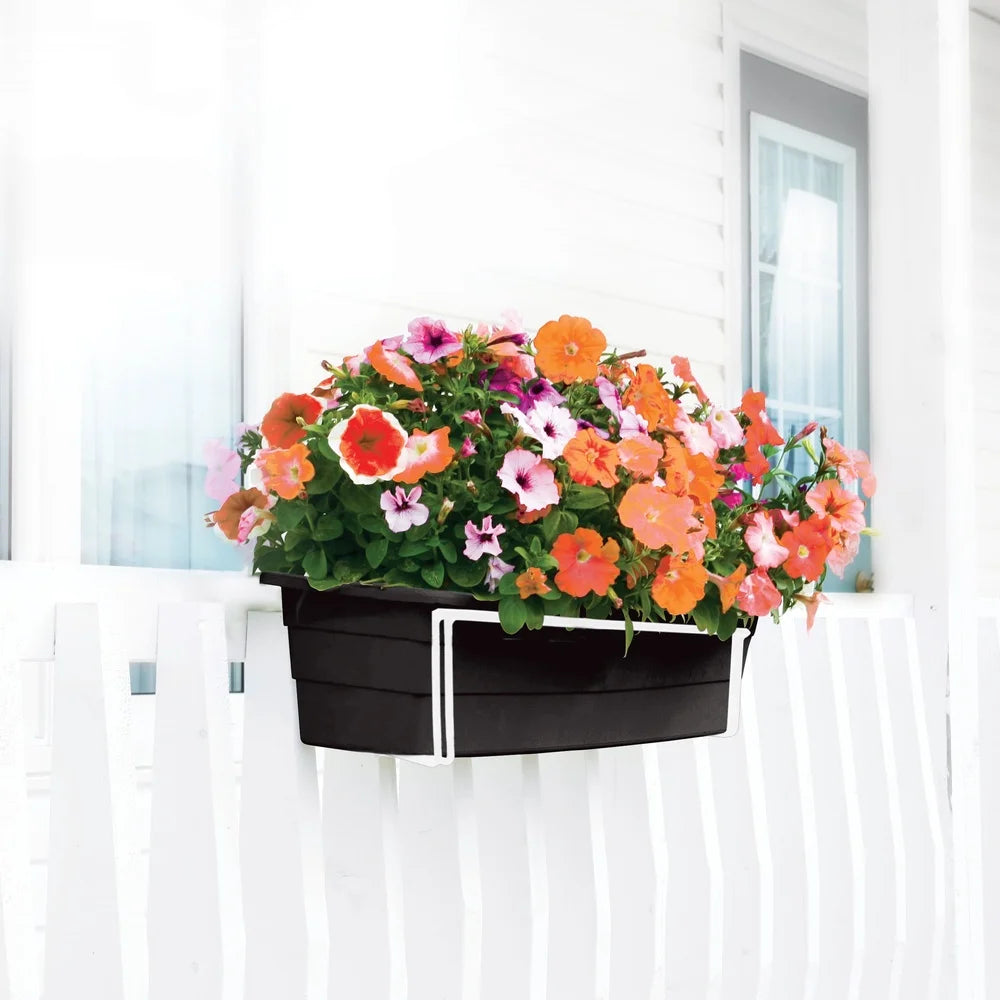 XMSJ Adjustable Flower Box Holder For Deck Railings Durable