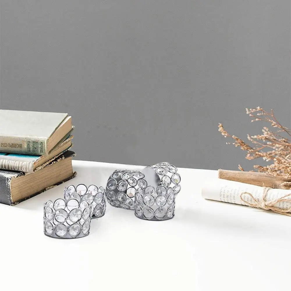 Hign-Concerned 48-Piece Tea Light Candle Holder Crystal Set