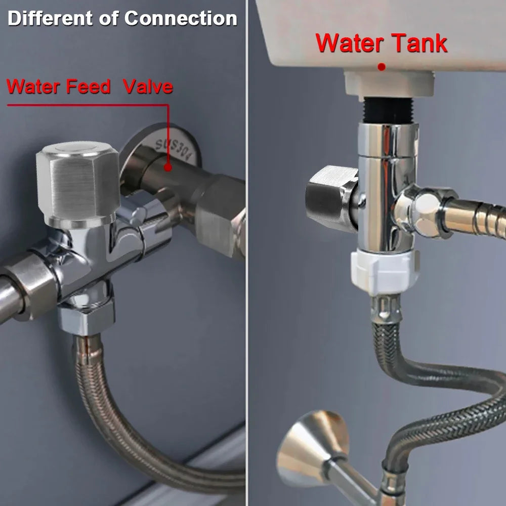 Stainless Steel Bidet Sprayer Set Handheld Toilet Faucet