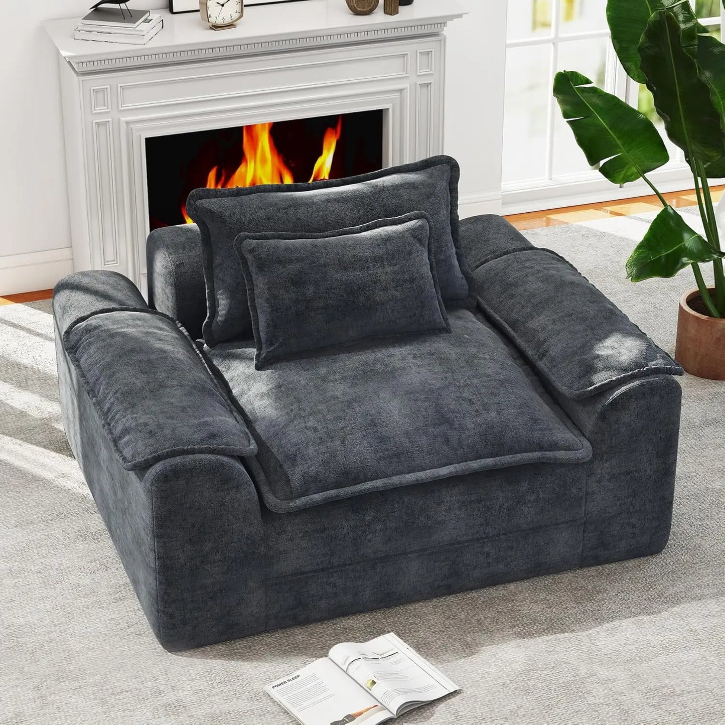 HUANZHUANG Cloud Memory Foam Sofa With Removable Cover