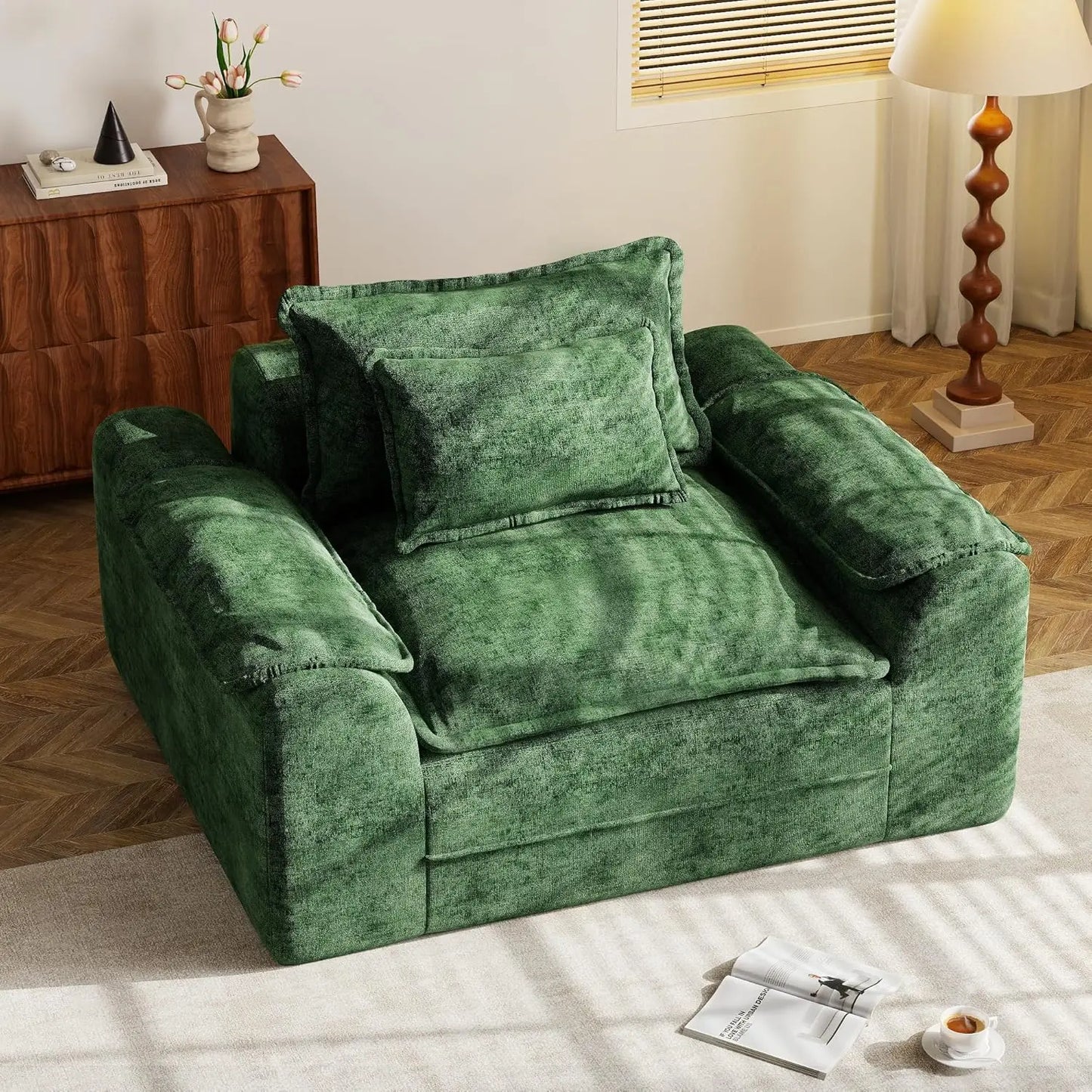 HUANZHUANG Cloud Memory Foam Sofa With Removable Cover