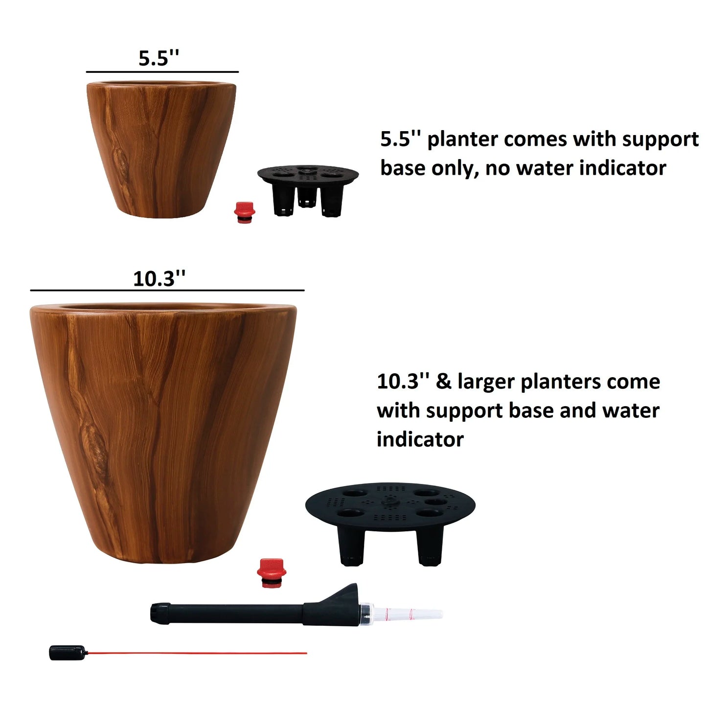 Romellar Self Watering Planter Pot Duo For Indoor Garden