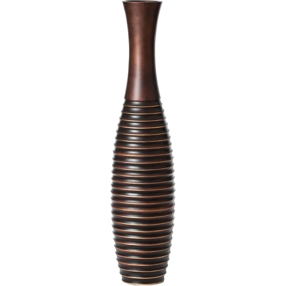 Trumpet Floor Vase Resin Modern Home Decor Accent Elegance