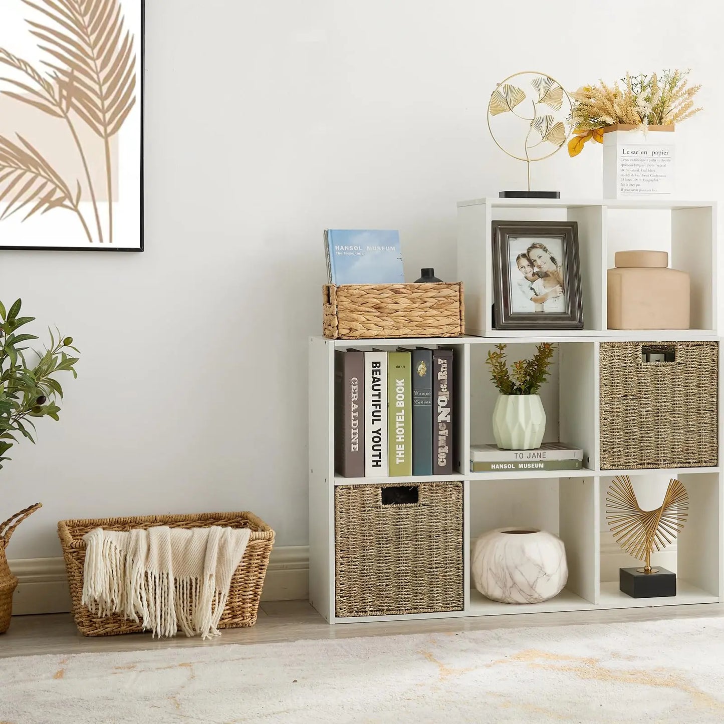 Guangdong Seagrass Foldable Storage Baskets For Shelves