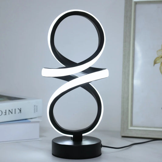 Spiral LED Table Lamp USB Powered With 3 Color Modes