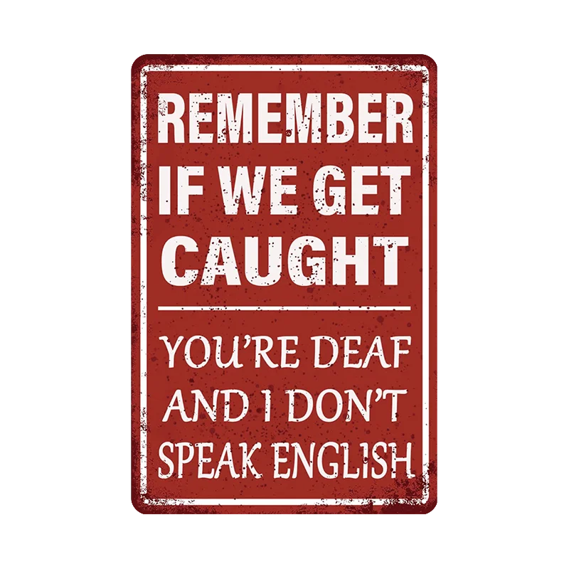 High-Concerned Funny Quotes Metal Tin Signs Retro Wall Art