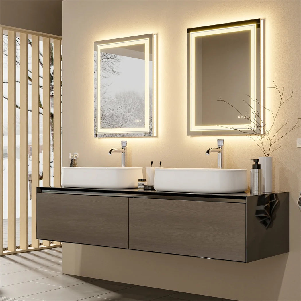 LUVODIC LED Bathroom Mirror With Touch Sensor Anti Fog