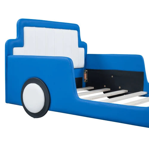 High Concerned Race Car Shaped Platform Bed With Wheels