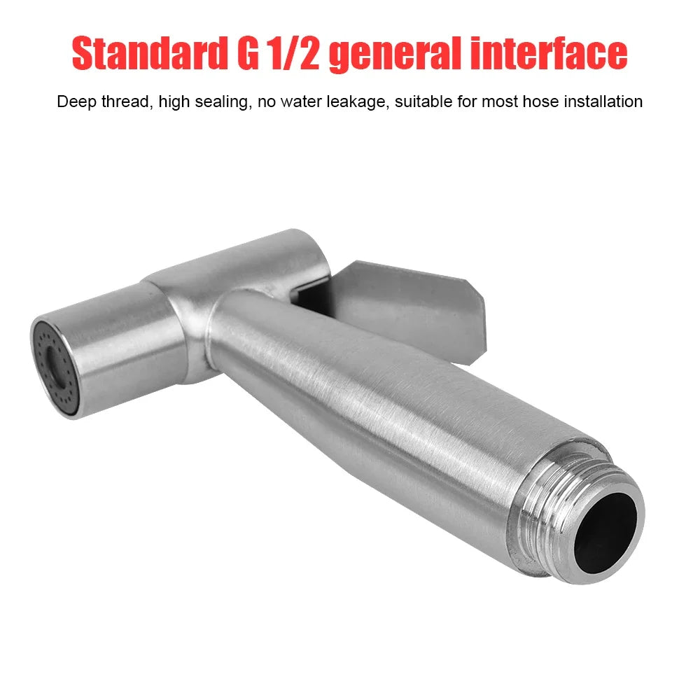 Stainless Steel Bidet Sprayer Set Handheld Toilet Faucet