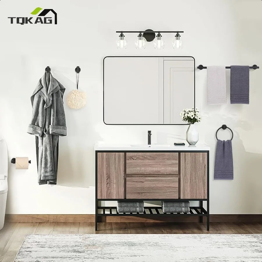 5 Piece Stainless Steel Bathroom Hardware Set Wall Mounted