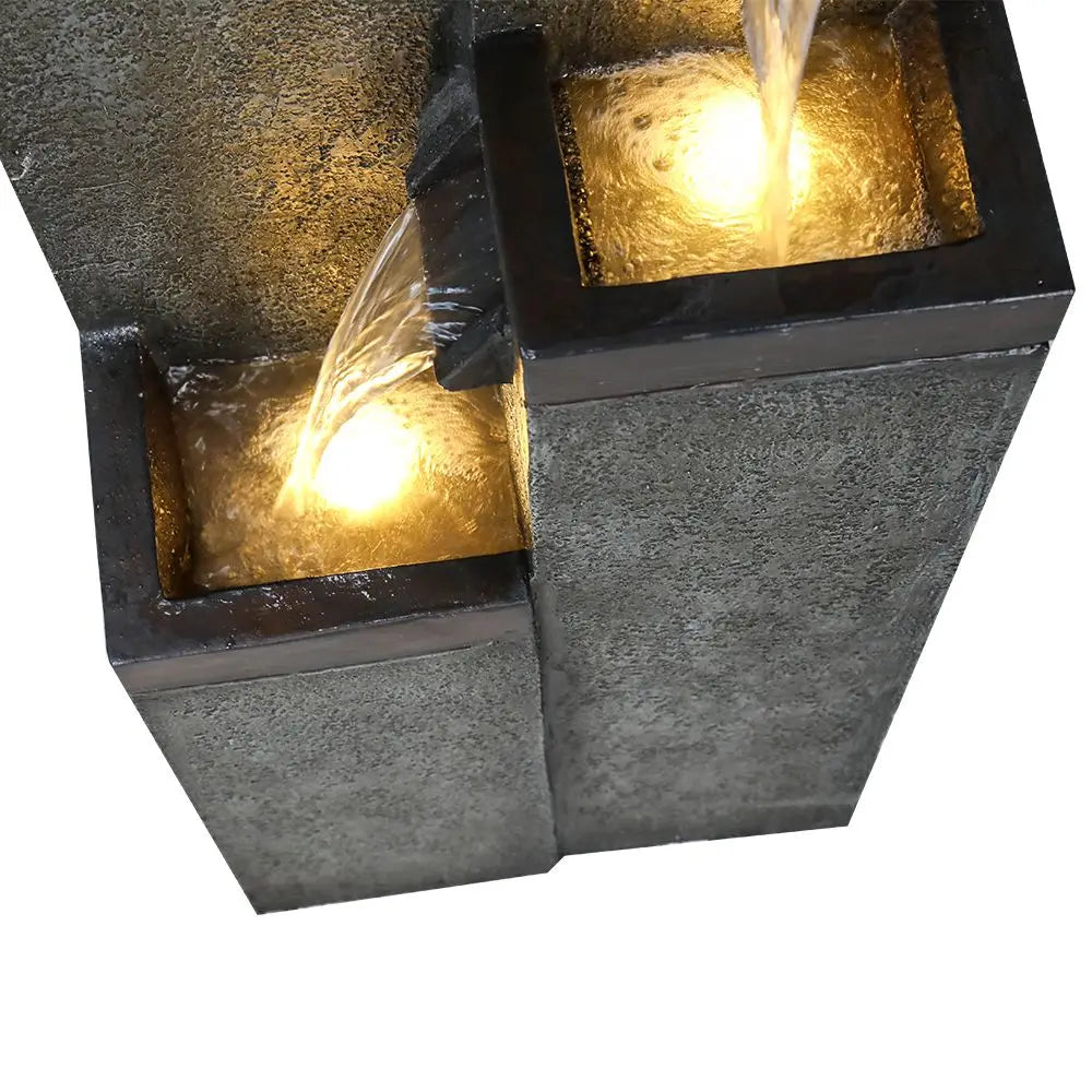Indoor Outdoor Floor Standing Water Fountain With LED Lights
