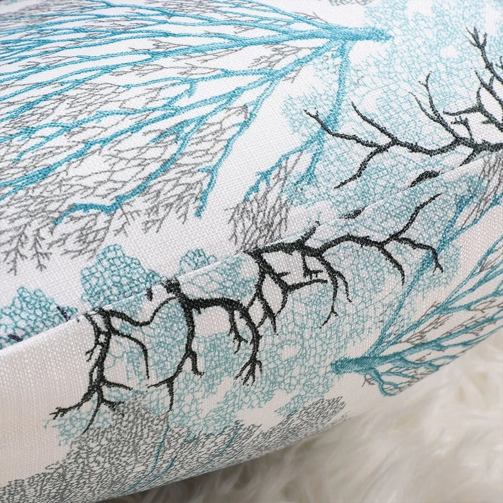 DUTRIEUX Plant Print Polyester Cushion Cover Set Of 2