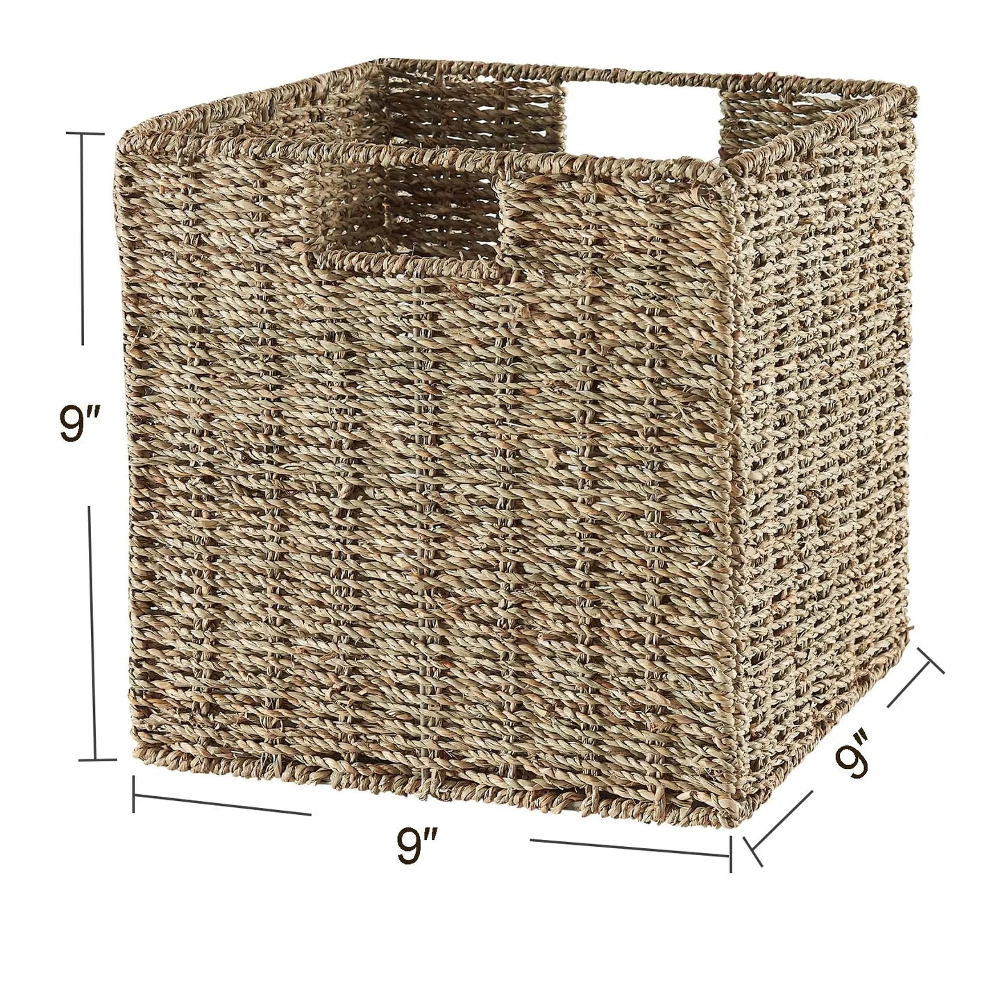 Guangdong Seagrass Foldable Storage Baskets For Shelves