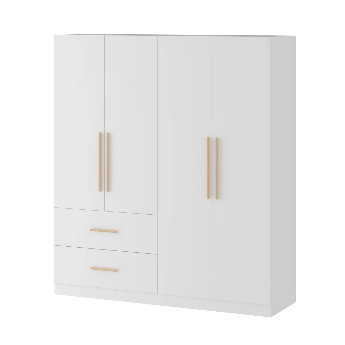 FUFU&GAGA Modern Wardrobe Armoire With Drawers And Cubes