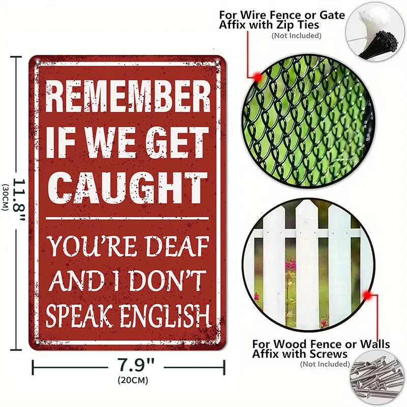 High-Concerned Funny Quotes Metal Tin Signs Retro Wall Art