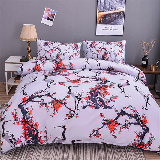 Jiangsu Plum Blossom Bedding Set Japanese Ink Duvet Cover