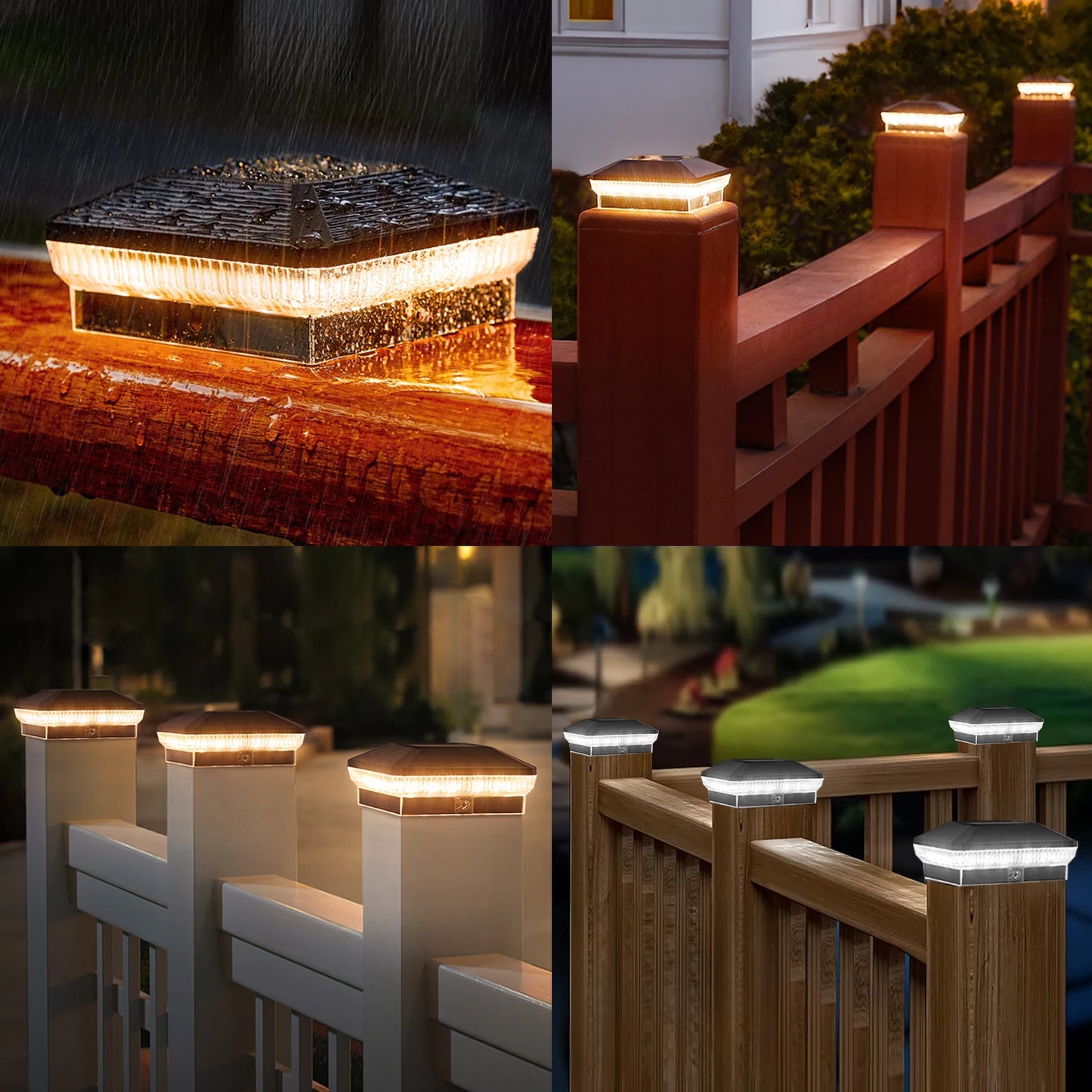 KPSTEK Solar Post Lights With 40 LEDs 30 Lumens 3 Modes
