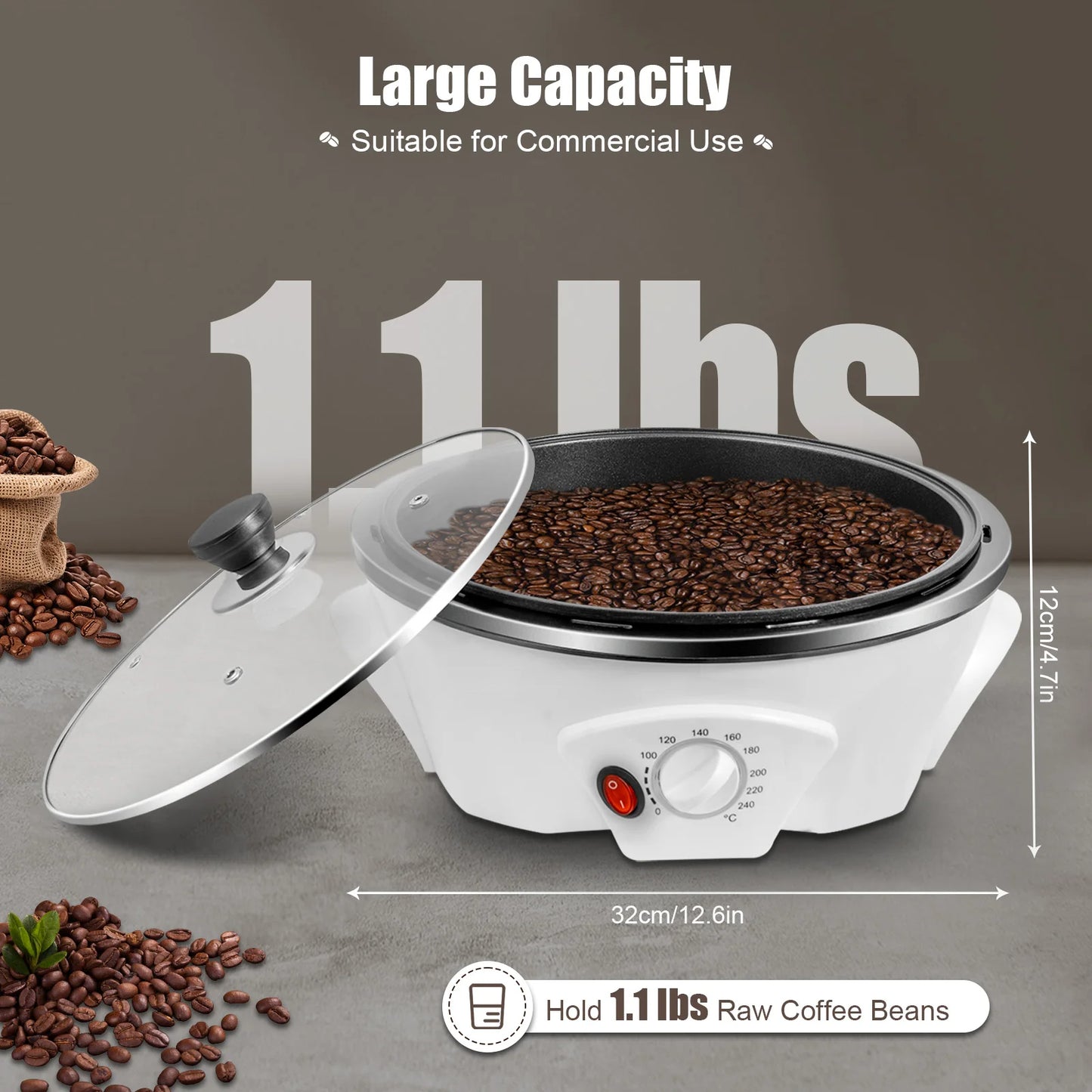 Sweetmile 800W Coffee Roaster 110V For Home Use Kitchen