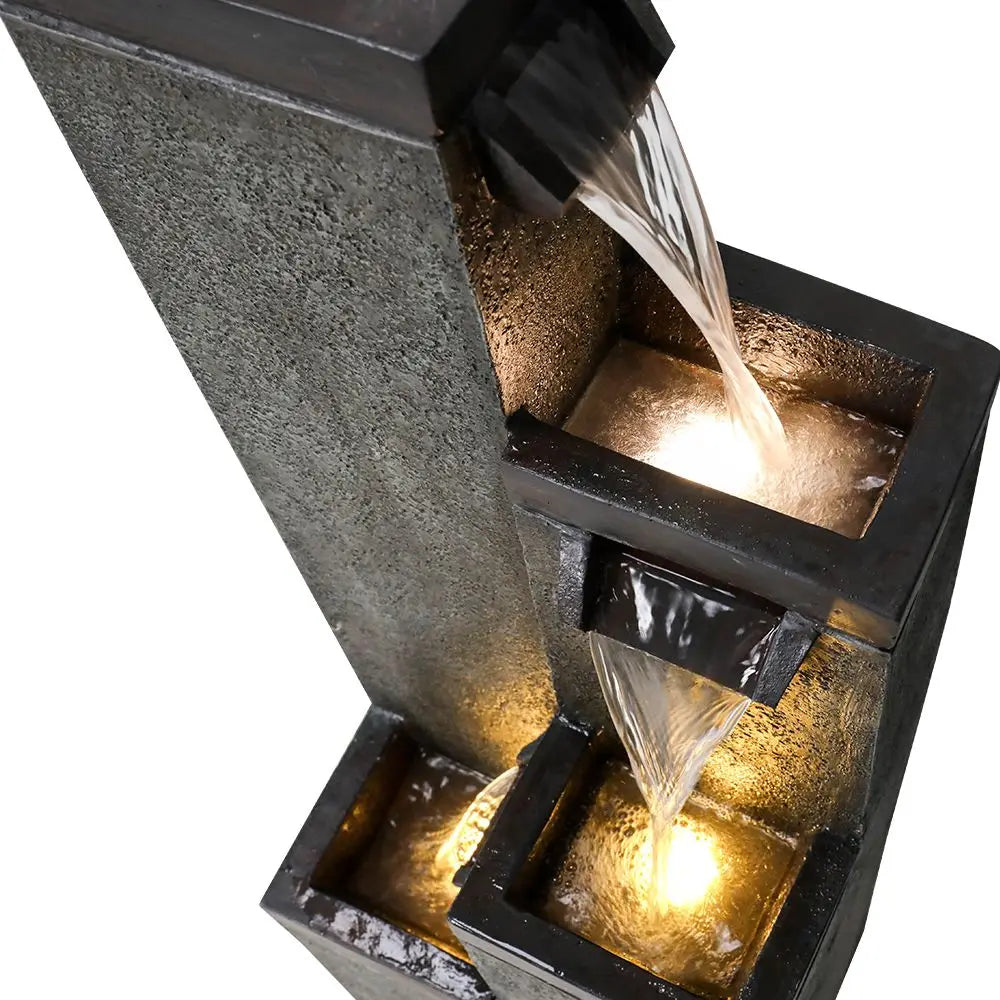 Indoor Outdoor Floor Standing Water Fountain With LED Lights