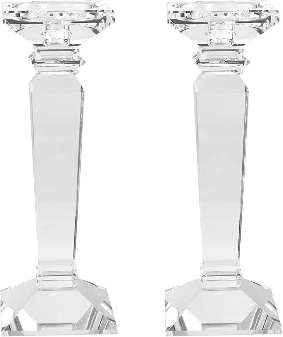 Crystal Candlestick Holders 2 Pack For Table Centerpieces Wedding Decor