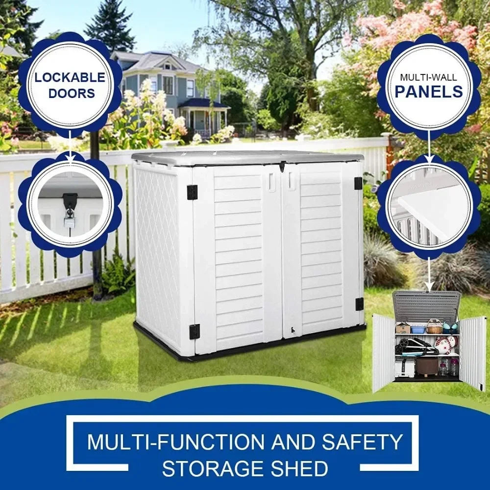 XMSJ Outdoor Storage Shed Waterproof For Garden And Backyard