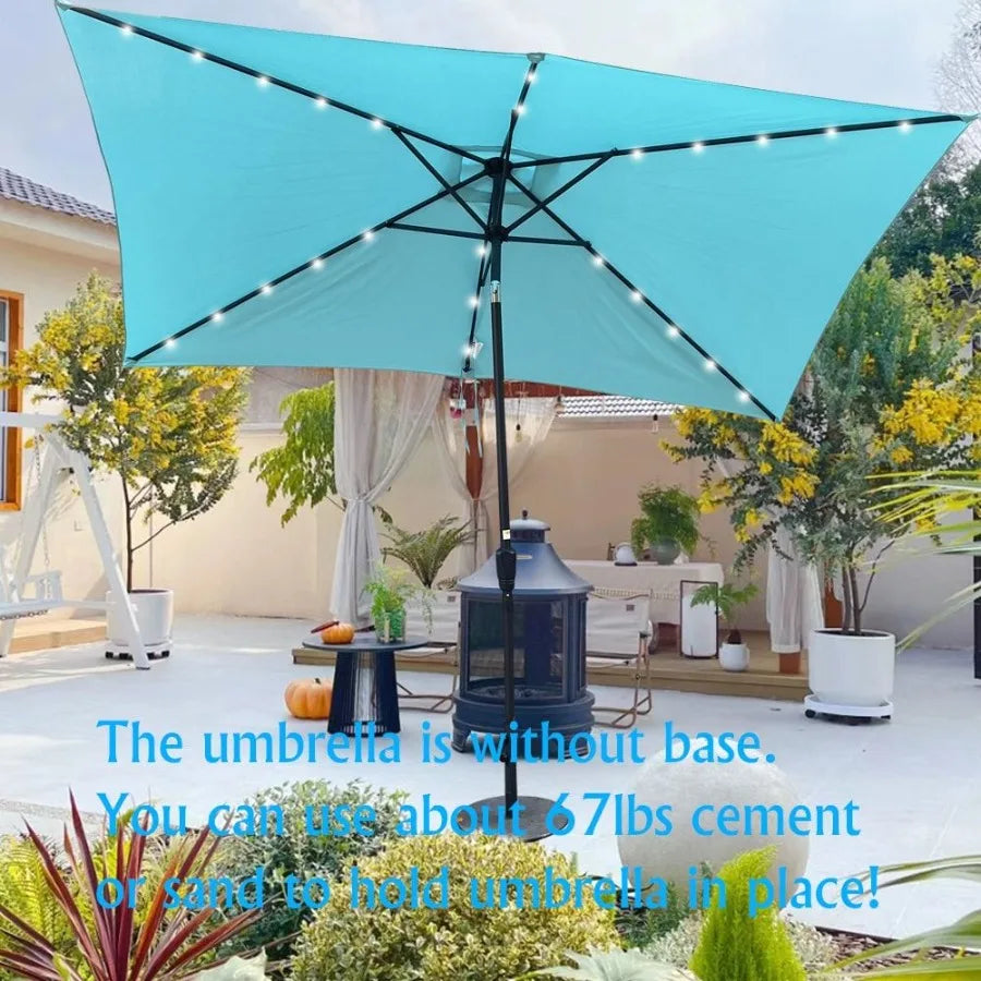 home goods patio umbrella Hign-Concerned Patio Solar LED Market Umbrella Lighting – Good Vibes Home Goods
