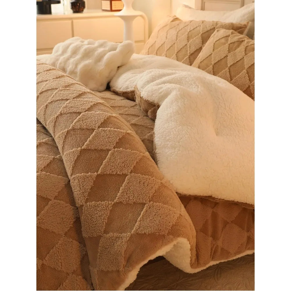 Fleece Comforter Set Bedding For Winter Warmth And Plush Comfort
