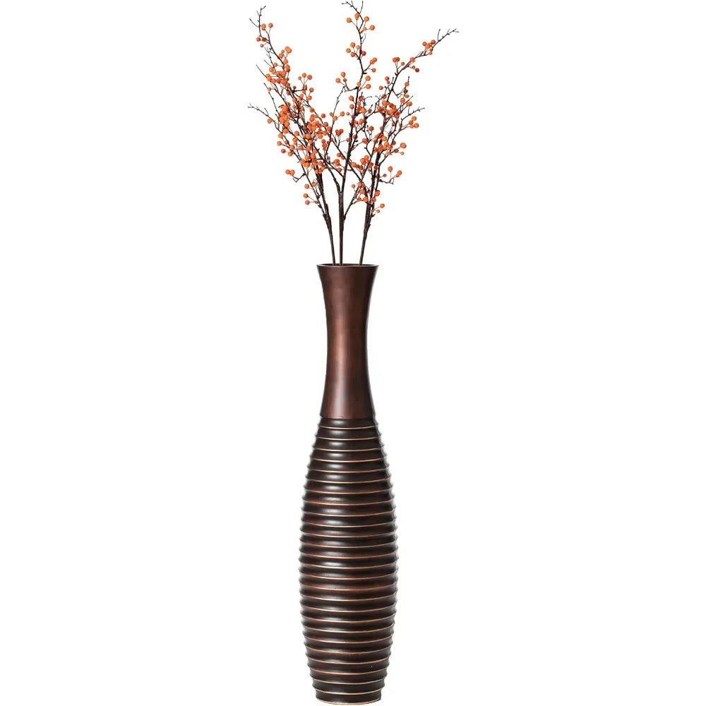 Trumpet Floor Vase Resin Modern Home Decor Accent Elegance