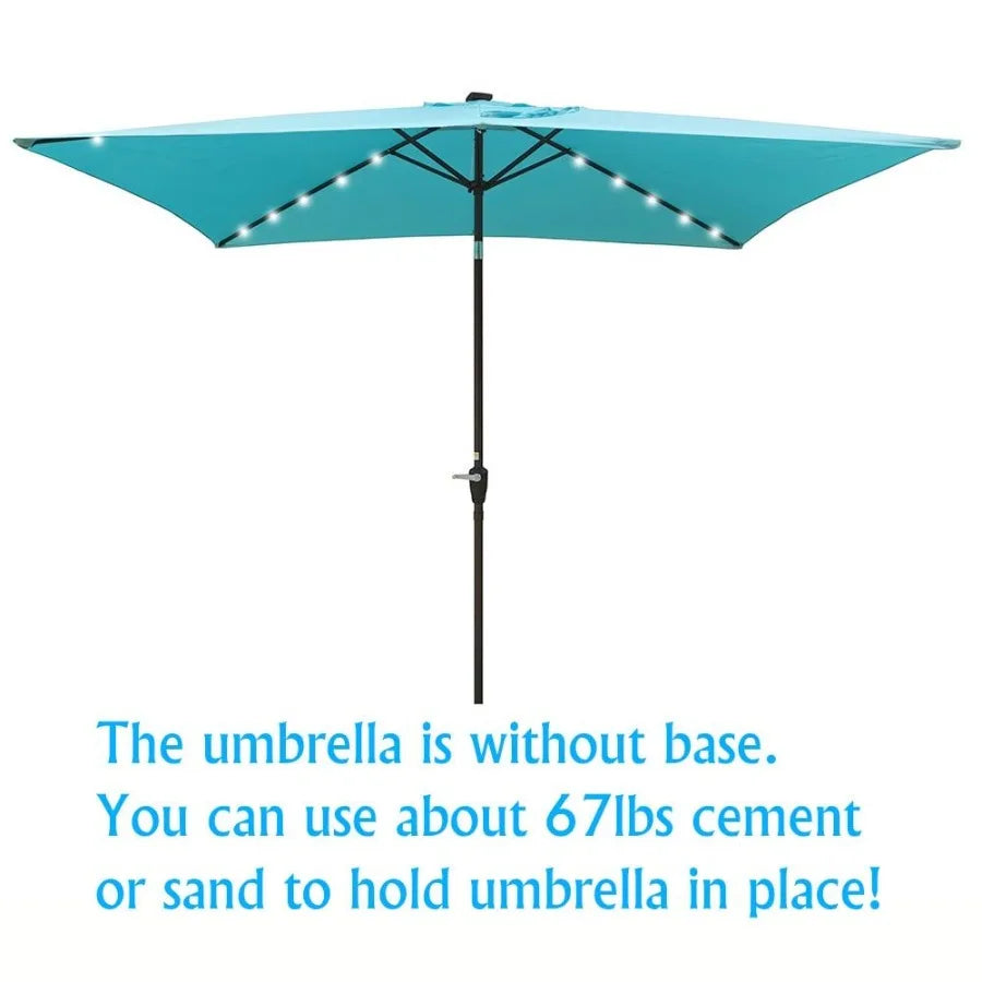 Hign-Concerned Patio Solar LED Market Umbrella Lighting