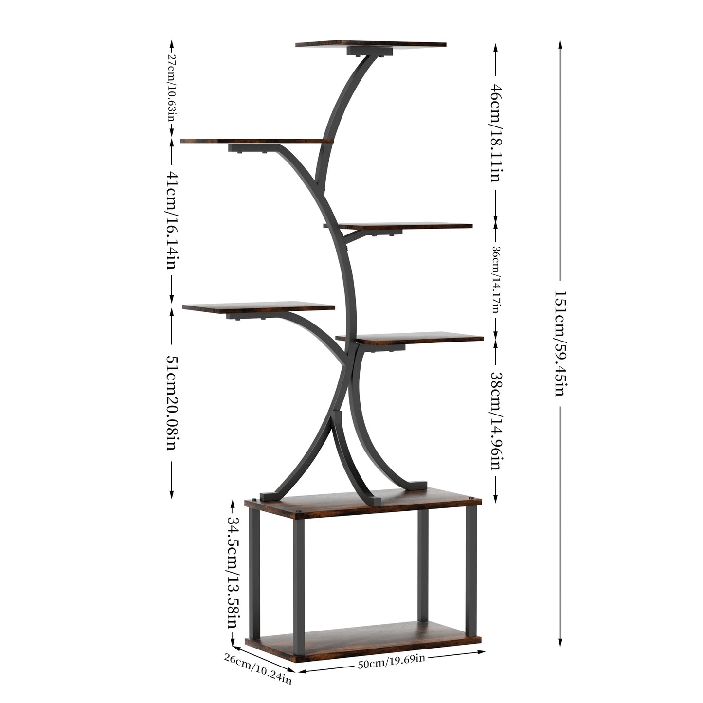 Hign-concerned Multilayered Plant Stand Industrial Tree