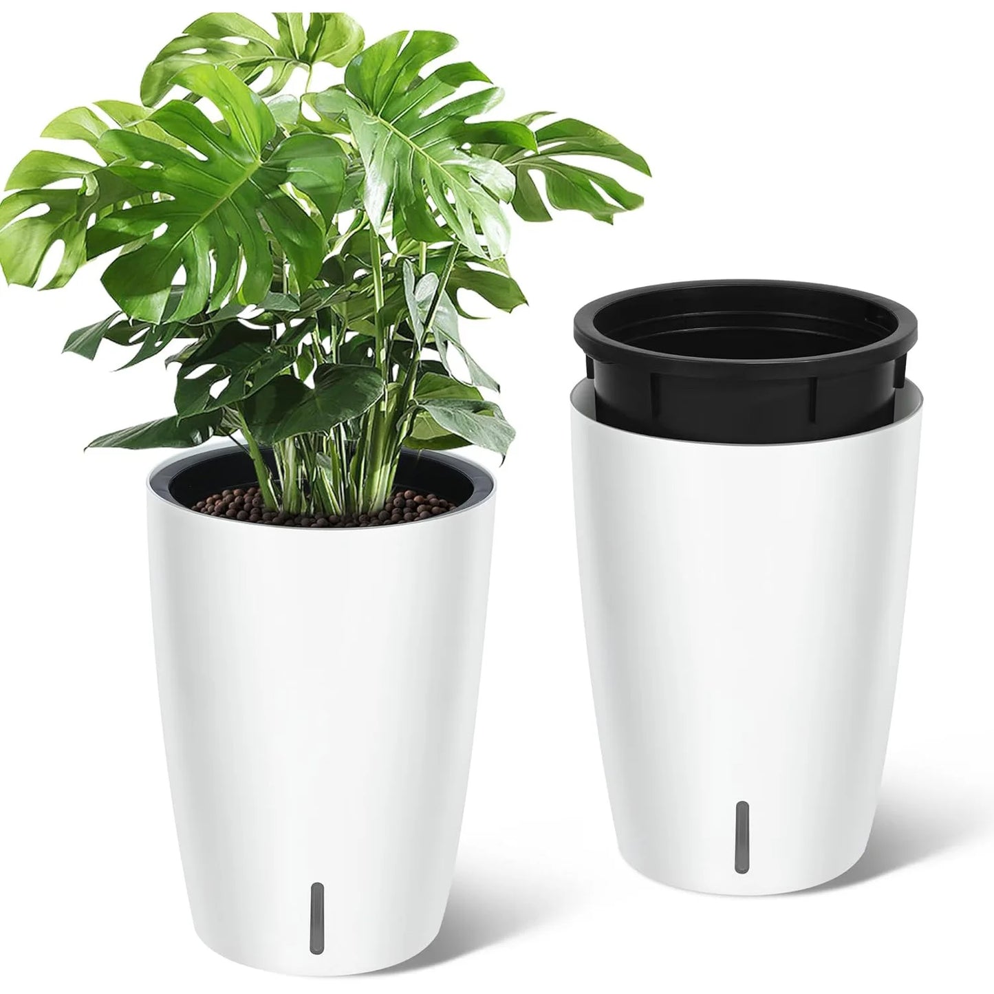TWISTER.CK Self-Watering Planters Tall Two-Pack With Water Level Gauge