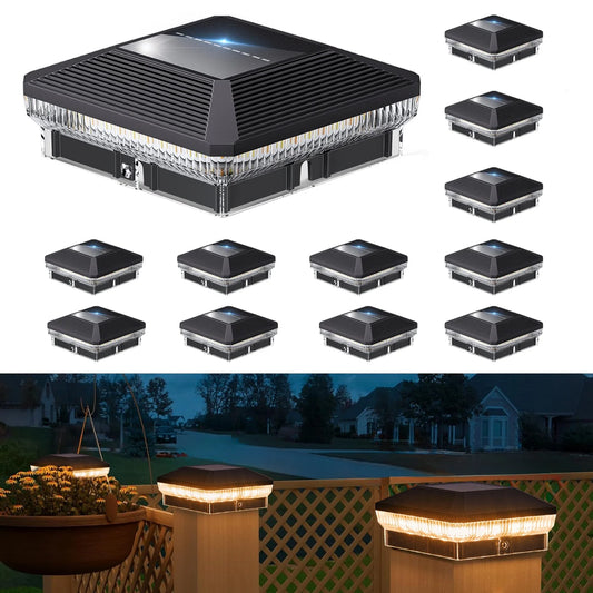 KPSTEK Solar Post Lights With 40 LEDs 30 Lumens 3 Modes