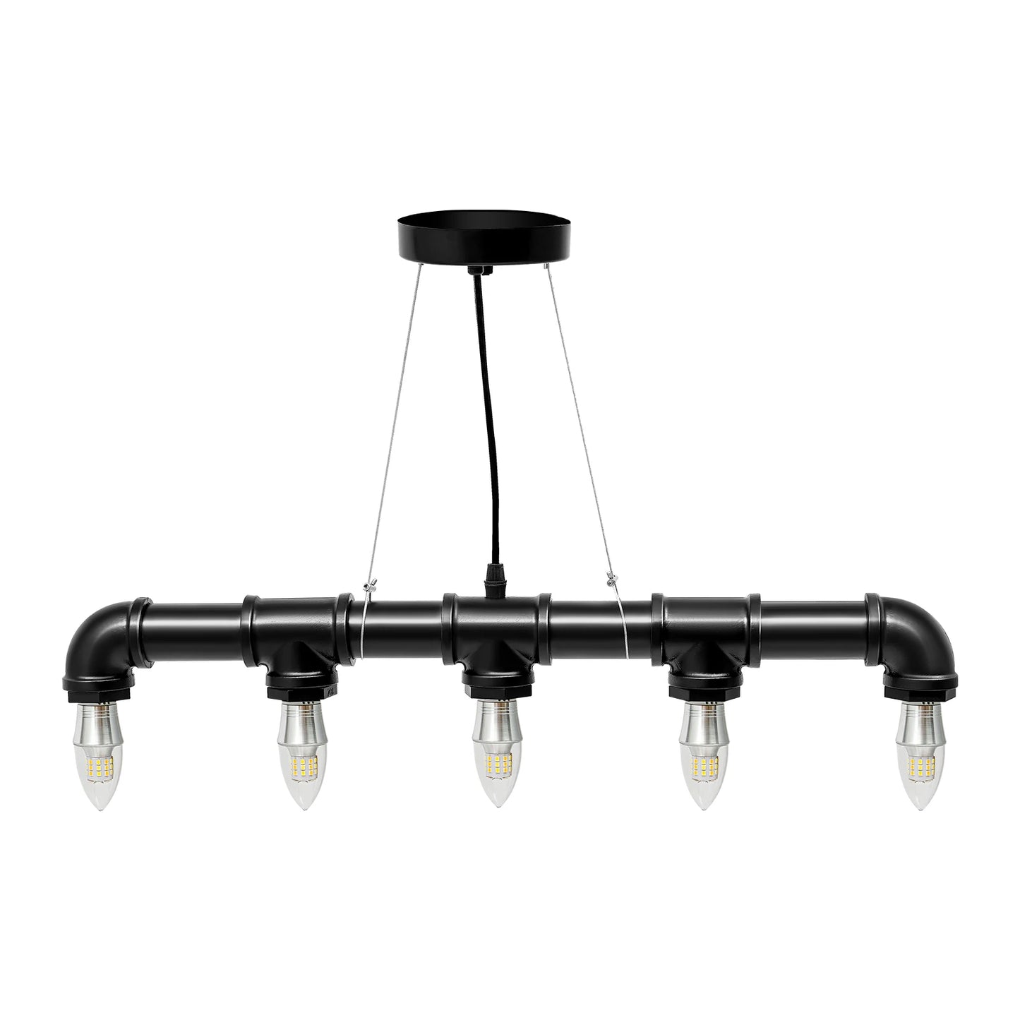 Bymaocar Rustic Industrial Tube Chandeliers Steampunk