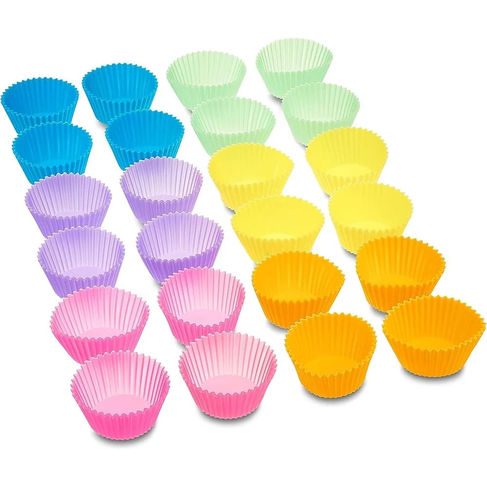 XMSJ Reusable Silicone Muffin Cups Nonstick BPA Free