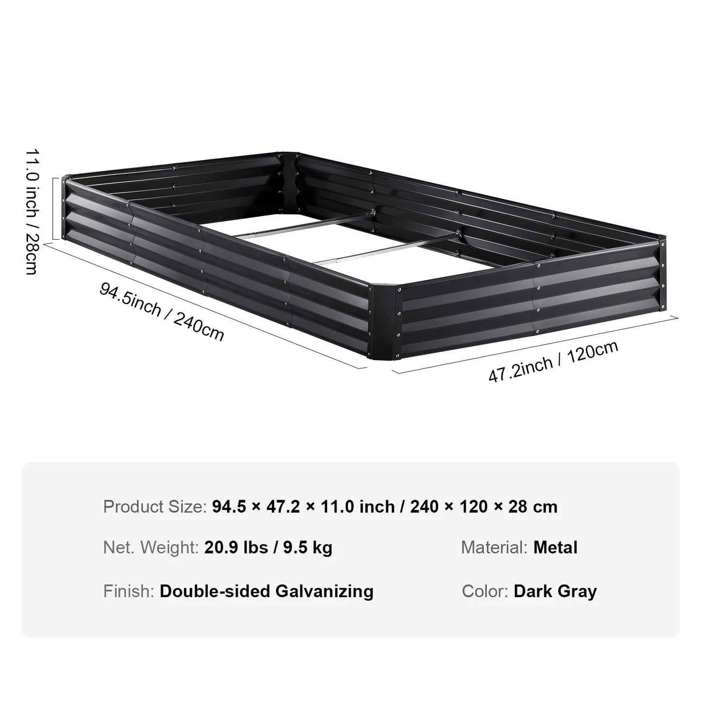 SucceBuy Raised Garden Bed For Outdoor Planting In Garden