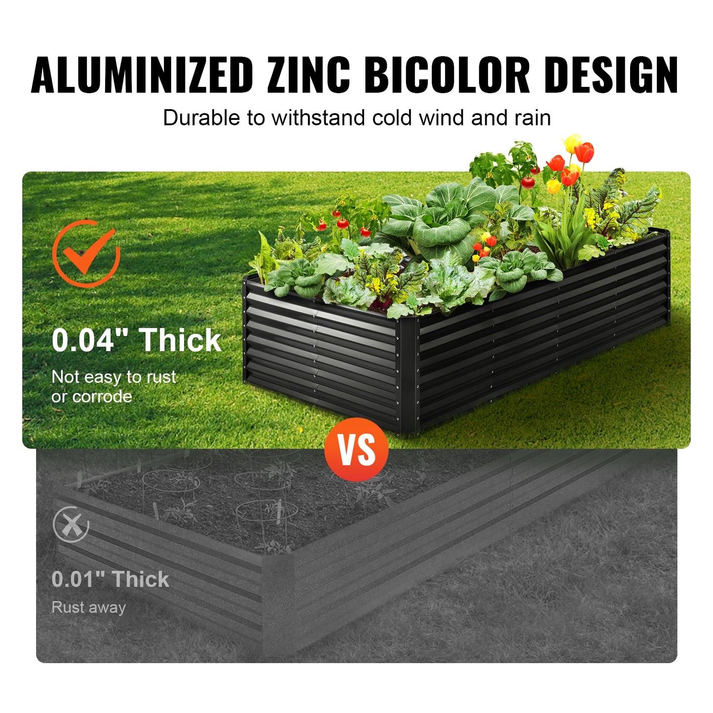 SucceBuy Raised Garden Bed For Outdoor Planting In Garden