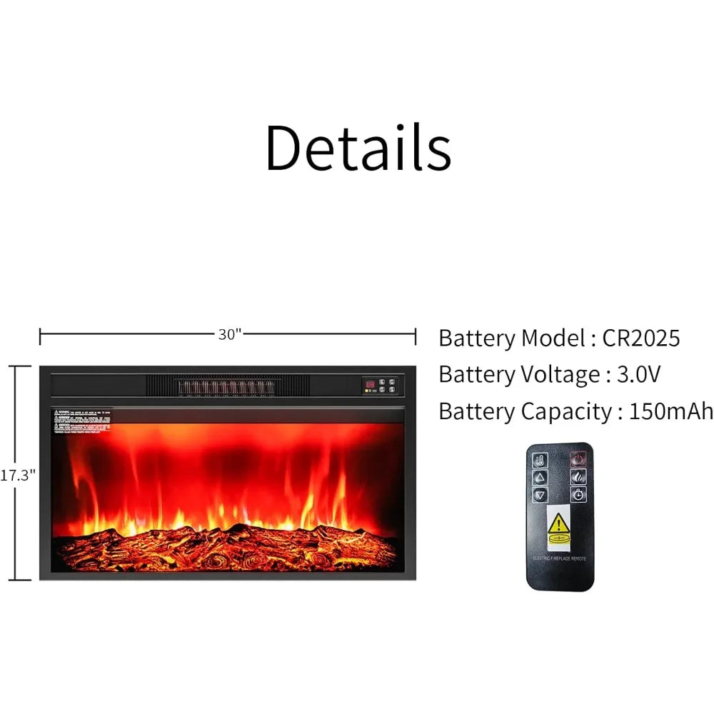 Electric Fireplace Entertainment Center With Mantel And Remote Control
