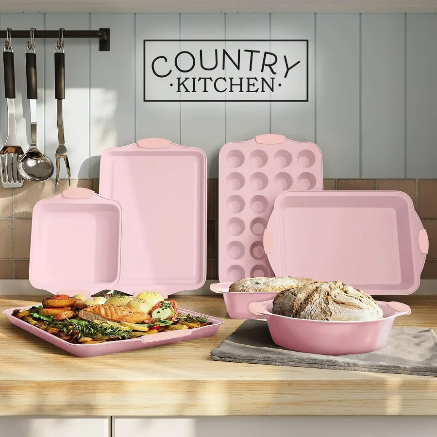 Nonstick Stackable Bakeware Set Heavy Duty Easy Release